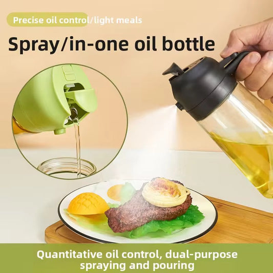 🌟 Imported™ 2-in-1 Glass Oil Sprayer & Dispenser - Allow To Open
