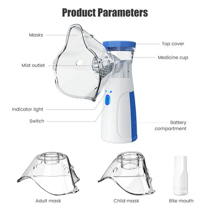 Trendsters™ Mesh Portable Nebulizer with Mask for Kids & Adults