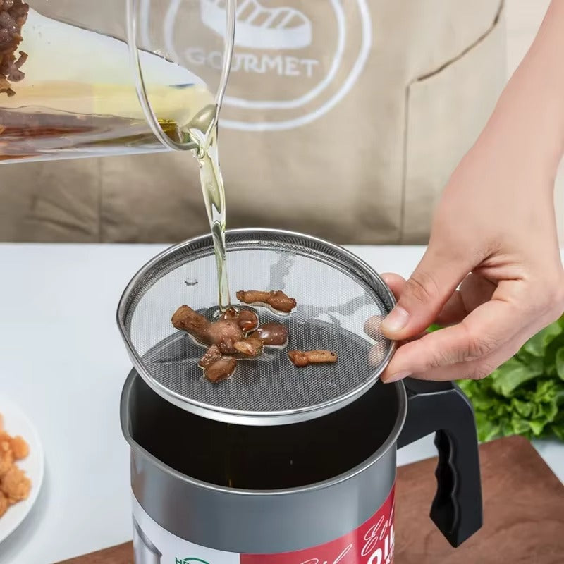 Fine Mesh Oil Strainer Pot