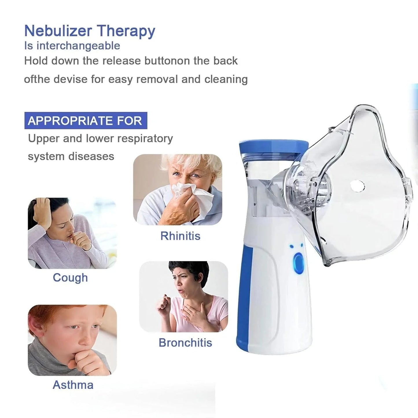 Trendsters™ Mesh Portable Nebulizer with Mask for Kids & Adults